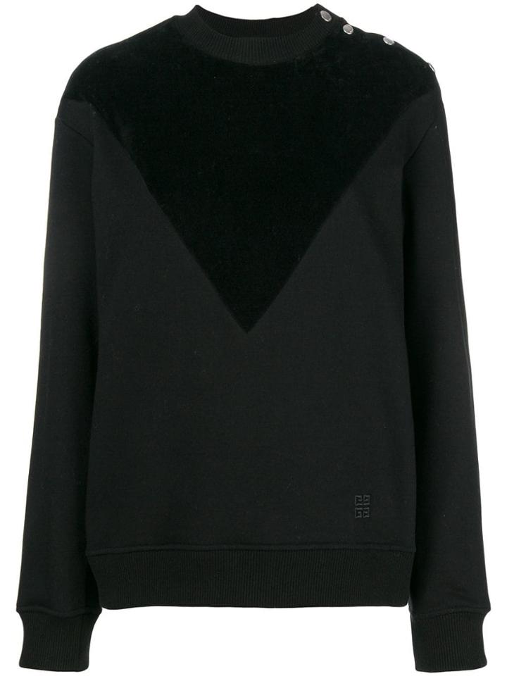 Givenchy Buttoned Shoulder Sweater - Black