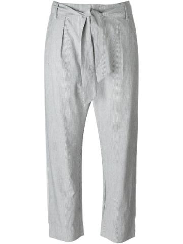 Valentine Gauthier 'constant' Striped Tie Waist Straight Leg Trousers