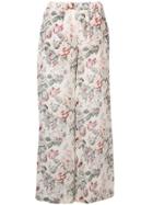 Semicouture Floral Print Trousers - White