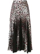 Marques'almeida Leopard-print Pleated Skirt - White