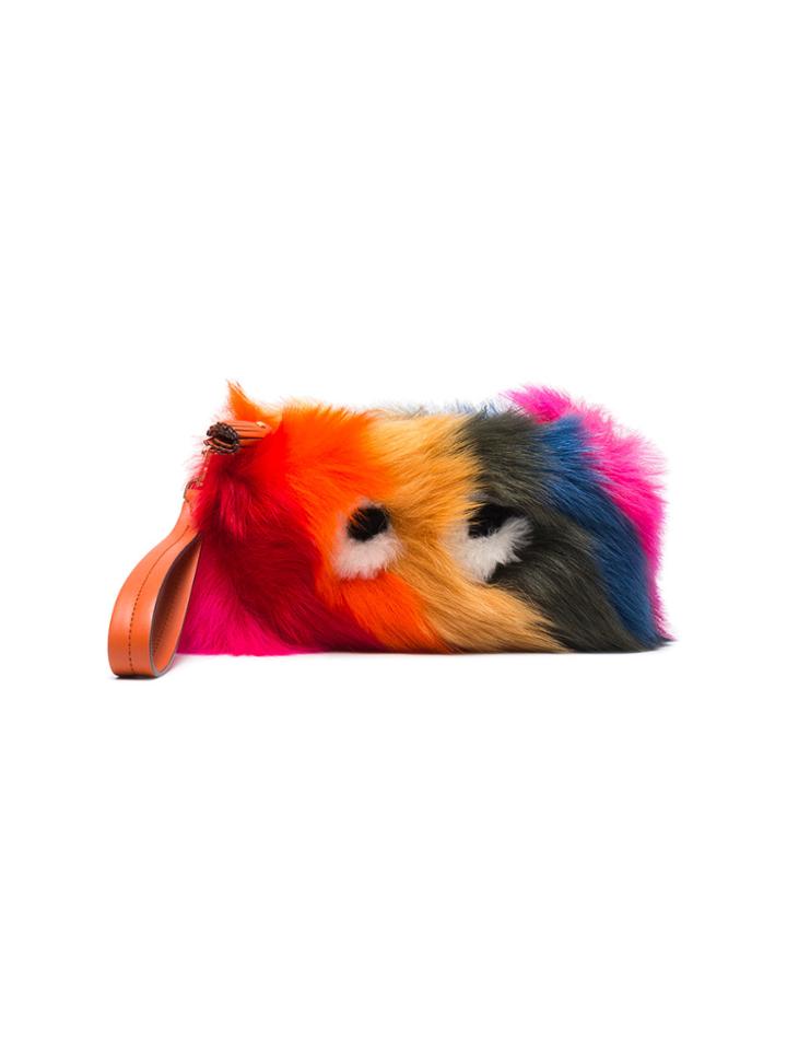 Anya Hindmarch Creeper Shearling Clutch - Multicolour