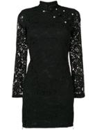 John Richmond Fitted Lace Dress - Black