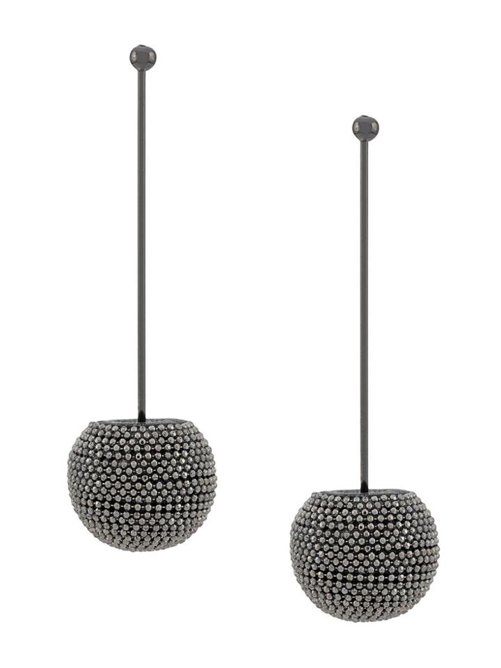 Fabiana Filippi Ball Chain Pendant Earrings - Silver