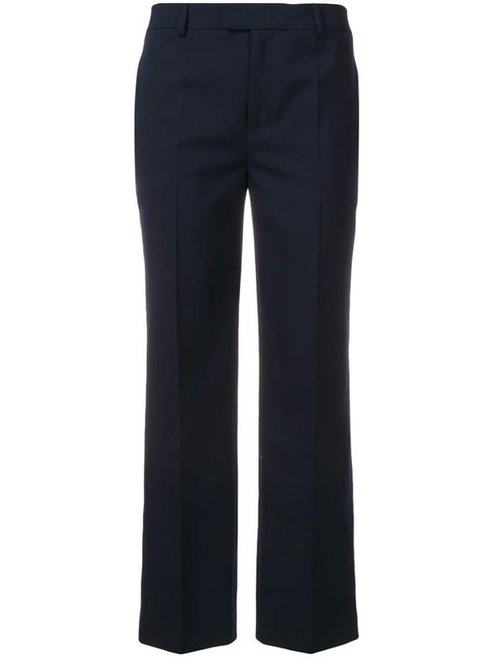Red Valentino Cropped Pleated Trousers - Blue