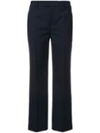 Red Valentino Cropped Pleated Trousers - Blue