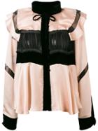 Sacai Ruffled Front Blouse - Pink & Purple