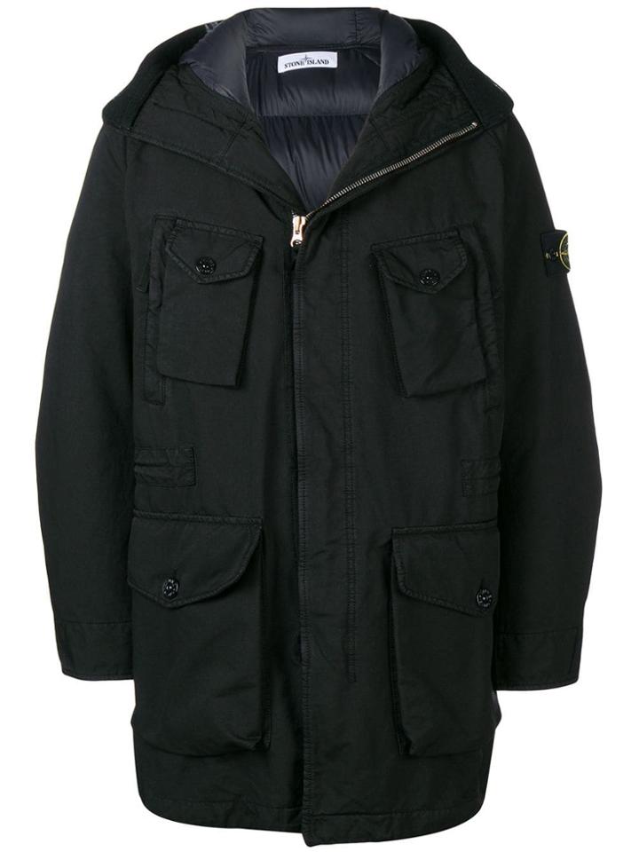 Stone Island Multi-pocket Coat - Black