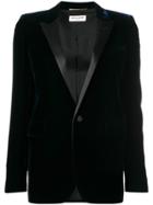 Saint Laurent Iconic Le Smoking Tube Jacket - Blue