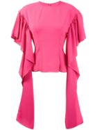 Rejina Pyo Kara Blouse With Long Drape Sleeves - Pink
