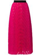 Vivetta Pleated Midi Skirt - Pink & Purple