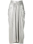 Rick Owens Lilies Pleated Midi Skirt - Grey