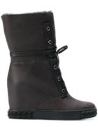 Casadei Wedge Ankle Boots - Brown
