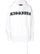 Mastermind Japan Missions Distressed Hoodie - White