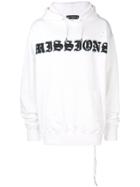 Mastermind Japan Missions Distressed Hoodie - White