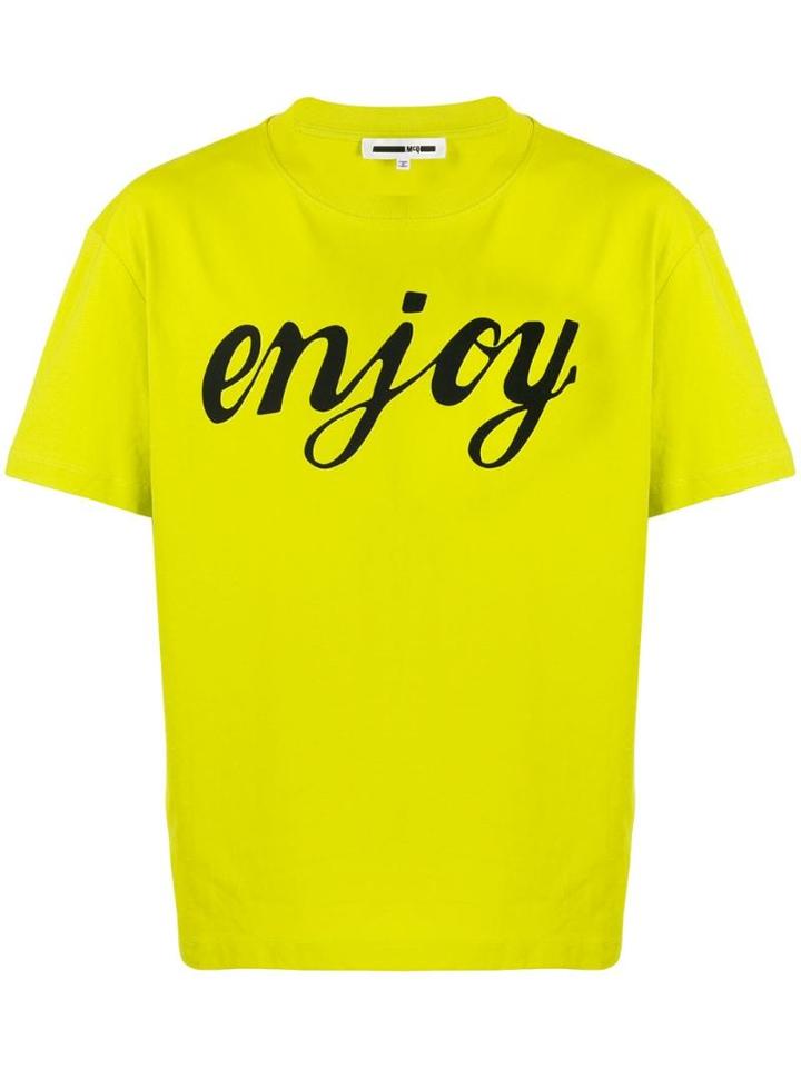 Mcq Alexander Mcqueen Enjoy Print T-shirt - Yellow