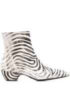 Premiata Zebra Ankle Boots - White
