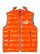 Moncler Kids - Bramont Padded Gilet - Kids - Polyamide/feather/goose Down - 8 Yrs, Yellow/orange