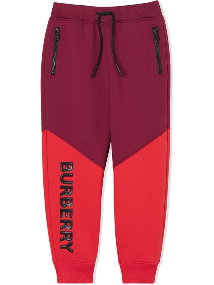 Burberry Kids Teen Two-tone Track Pants - Red