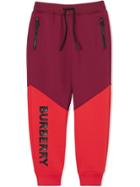 Burberry Kids Teen Two-tone Track Pants - Red