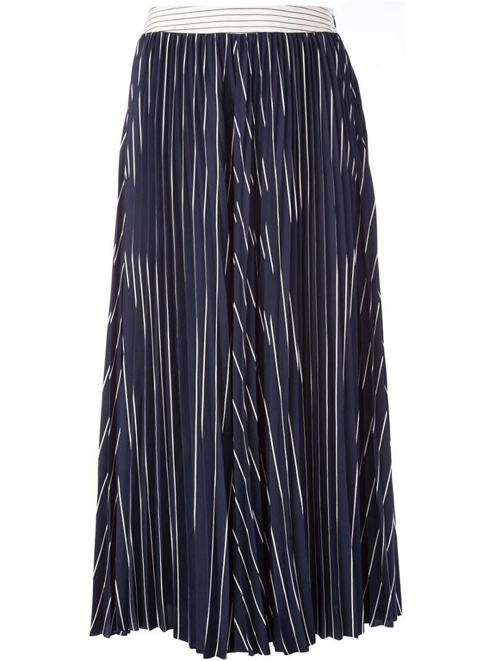 Joseph Striped Pleated Skirt