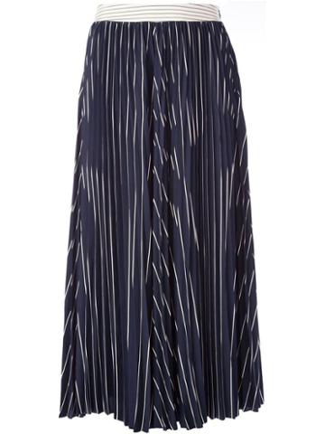 Joseph Striped Pleated Skirt