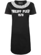 Philipp Plein Crystal Embellished Mini Dress - Black