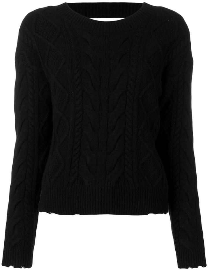 Rta Cable Knit Jumper - Black