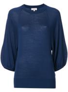 Ck Calvin Klein Balloon Sleeve Sweater Top - Blue