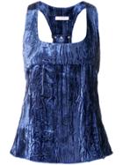 Delada Sleeveless Velvet Top - Blue
