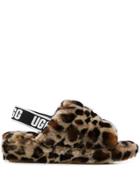 Ugg Australia Fluff Yeah Leopard Sandals - Brown