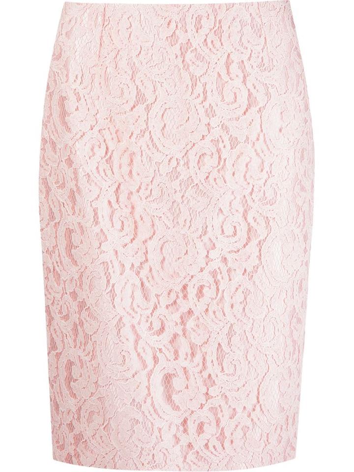 Martha Medeiros 'marescot' Lace Pencil Skirt, Women's, Size: 44, Pink/purple, Silk/cotton/polyamide/viscose