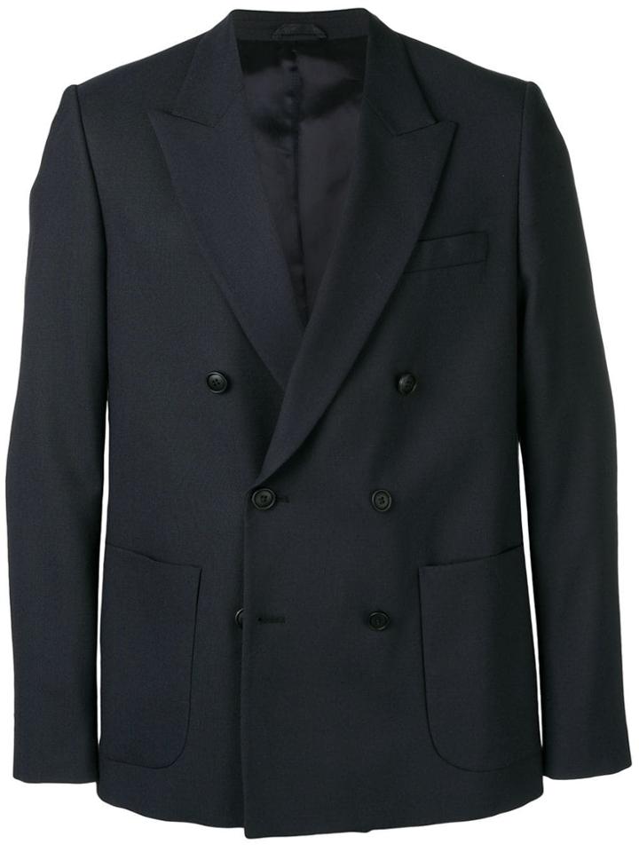 Maison Flaneur Double Breasted Blazer - Blue