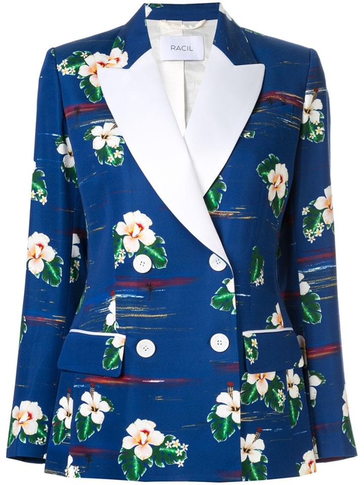 Racil Classic Double-breasted Blazer - Blue