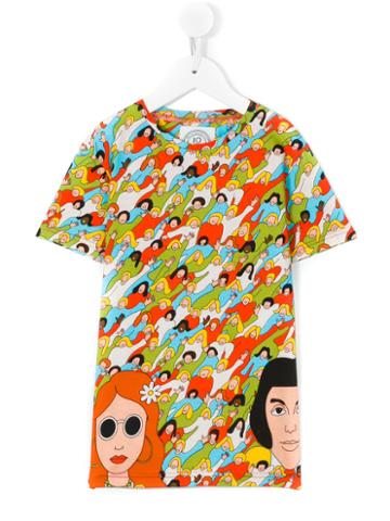 10x10 An Italian Theory Kids - Crowd Print T-shirt - Kids - Cotton - 4 Yrs