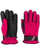 Moncler Grenoble Leather Panel Gloves - Pink