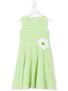 Il Gufo - Striped Sleeveless Dress - Kids - Cotton/spandex/elastane - 10 Yrs, Green