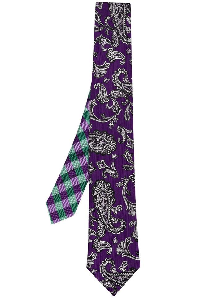 Etro Paisley Print Tie - Purple