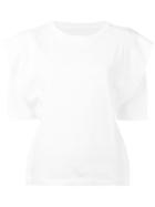 Mm6 Maison Margiela - Flared Sleeve T-shirt - Women - Cotton - S, White, Cotton