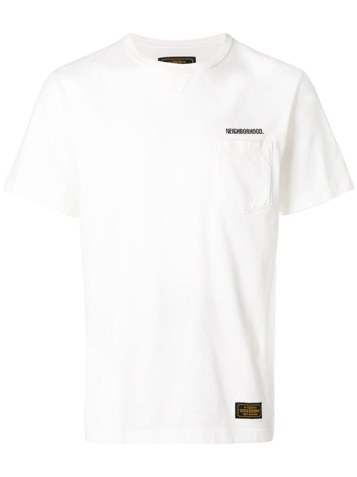 Neighborhood Logo Chest Pocket T-shirt - White