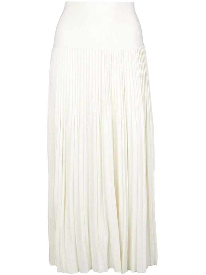 Sminfinity Pleated Midi Skirt - White