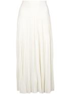 Sminfinity Pleated Midi Skirt - White