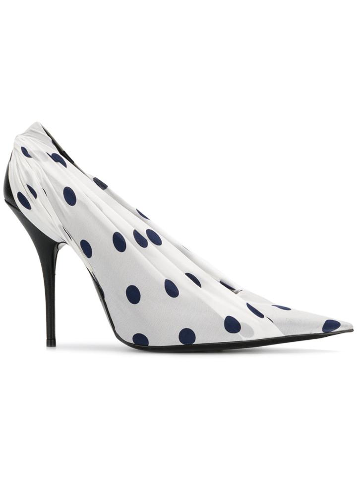 Balenciaga Polka Dot Knife 115 Pumps - White