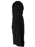 Rick Owens Limo Dress, Women's, Size: 40, Black, Silk/acetate