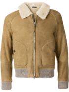 Tom Ford Shearling Bomber Jacket - Nude & Neutrals