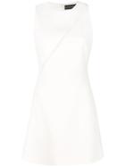 David Koma Zip Detail Mini Dress - White