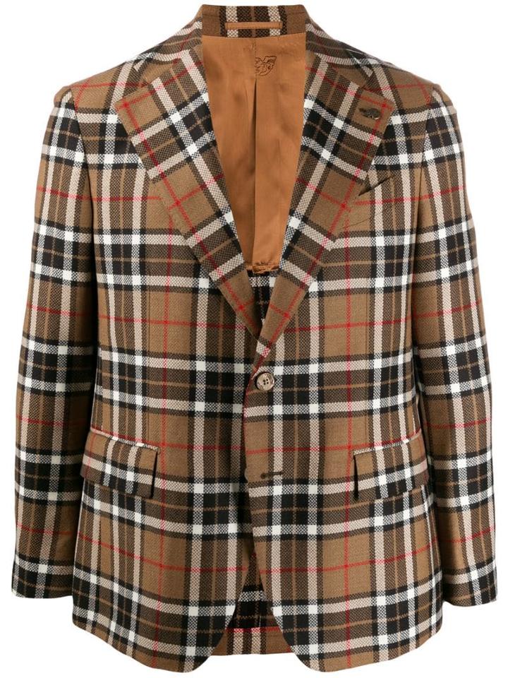 Gabriele Pasini Plaid Single-breasted Jacket - Brown