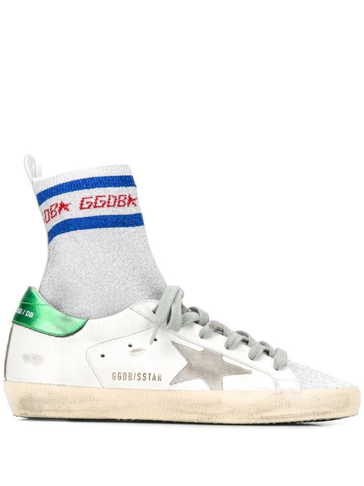 Golden Goose Deluxe Brand Lace Up Sneakers - White