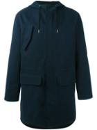 A.p.c. - Hooded Coat - Men - Cotton/polyamide - S, Blue, Cotton/polyamide