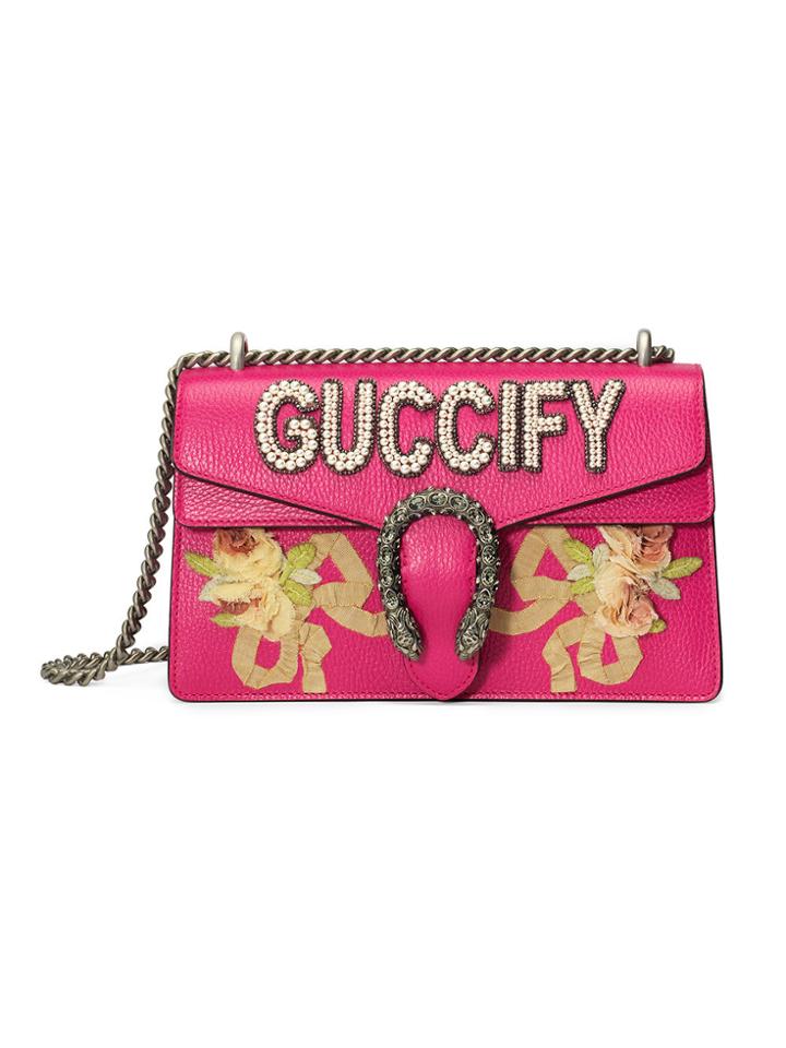 Gucci Small Pink Guccify Dionysus Shoulder Bag - Pink & Purple