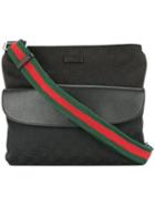 Gucci Pre-owned Shelly Line Gg Shoulder Bag - Black
